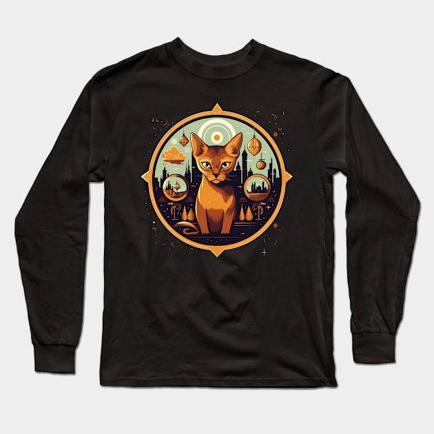 Abyssinian Cat Halloween, Cat Lover Long Sleeve T-Shirt by dukito